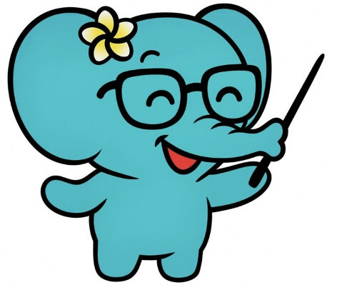 眼鏡をかけたゾウ